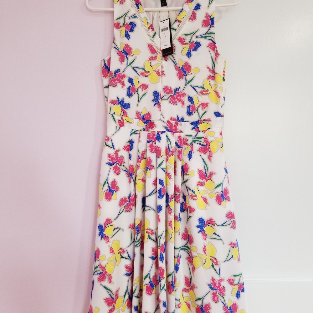 Banana Republic Floral Dress - Pink, Yellow, Blue - Picture 3 of 4